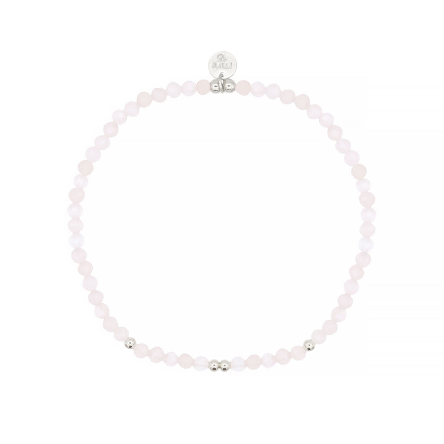 Faceted Crystals from Bali / 925 Sterling Silver - Rose Quartz