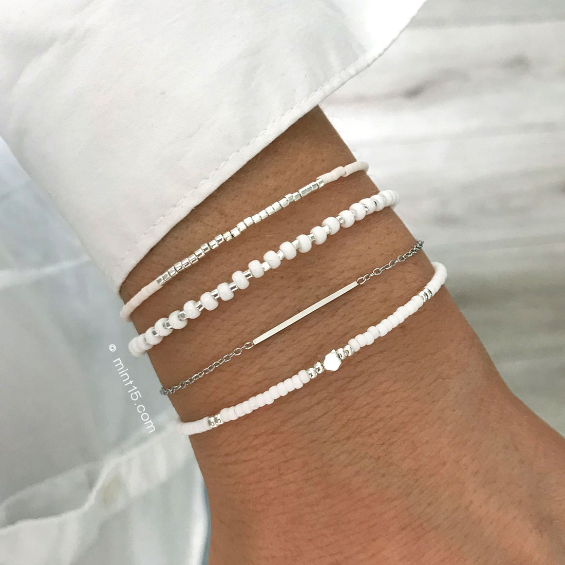 Bracelet Set 'Bright White'