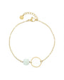 Infinity Bracelet - Mint Amazonite - Goud