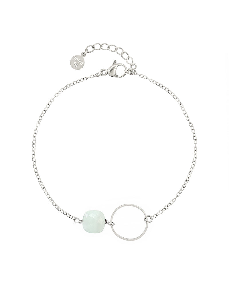 Infinity Bracelet - Mint Amazonite - Zilver