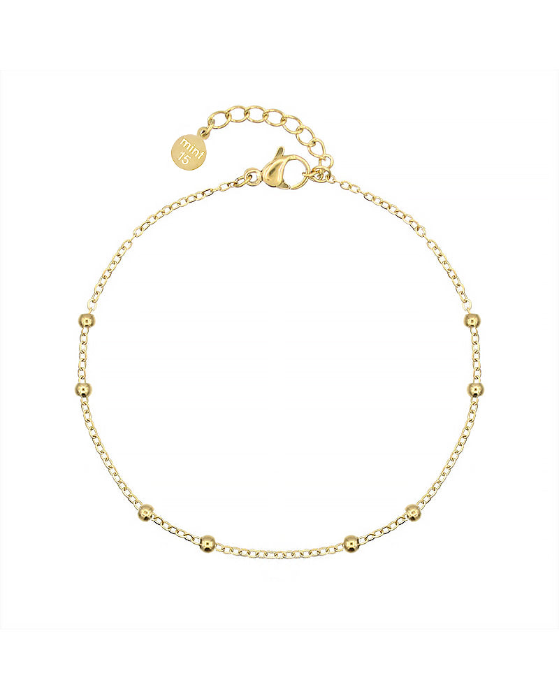 Little Chain & Dots Bracelet - Goud