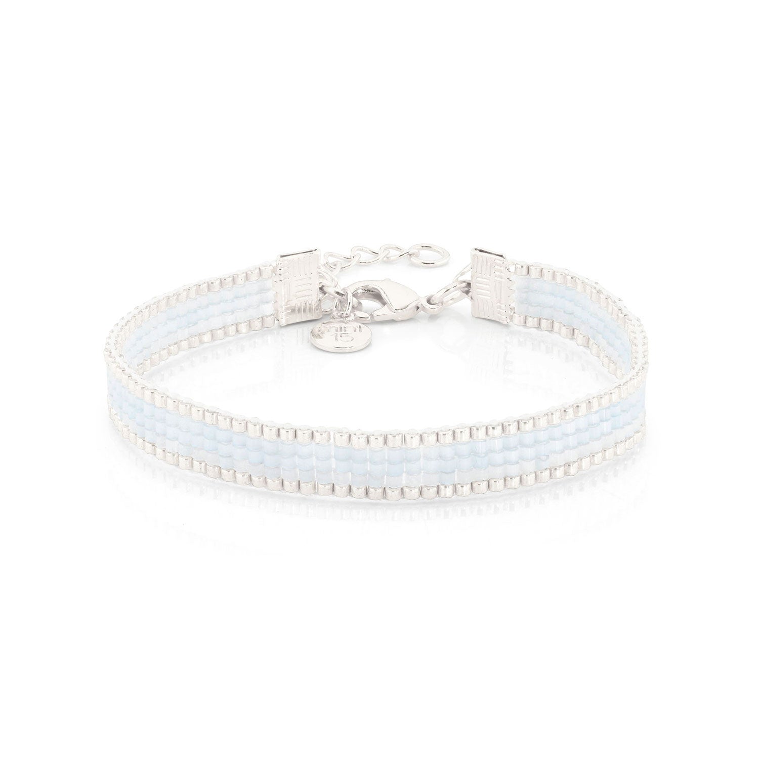 Beaded Bracelet &#39;Silk Satin&#39; - Soft Aqua Blue
