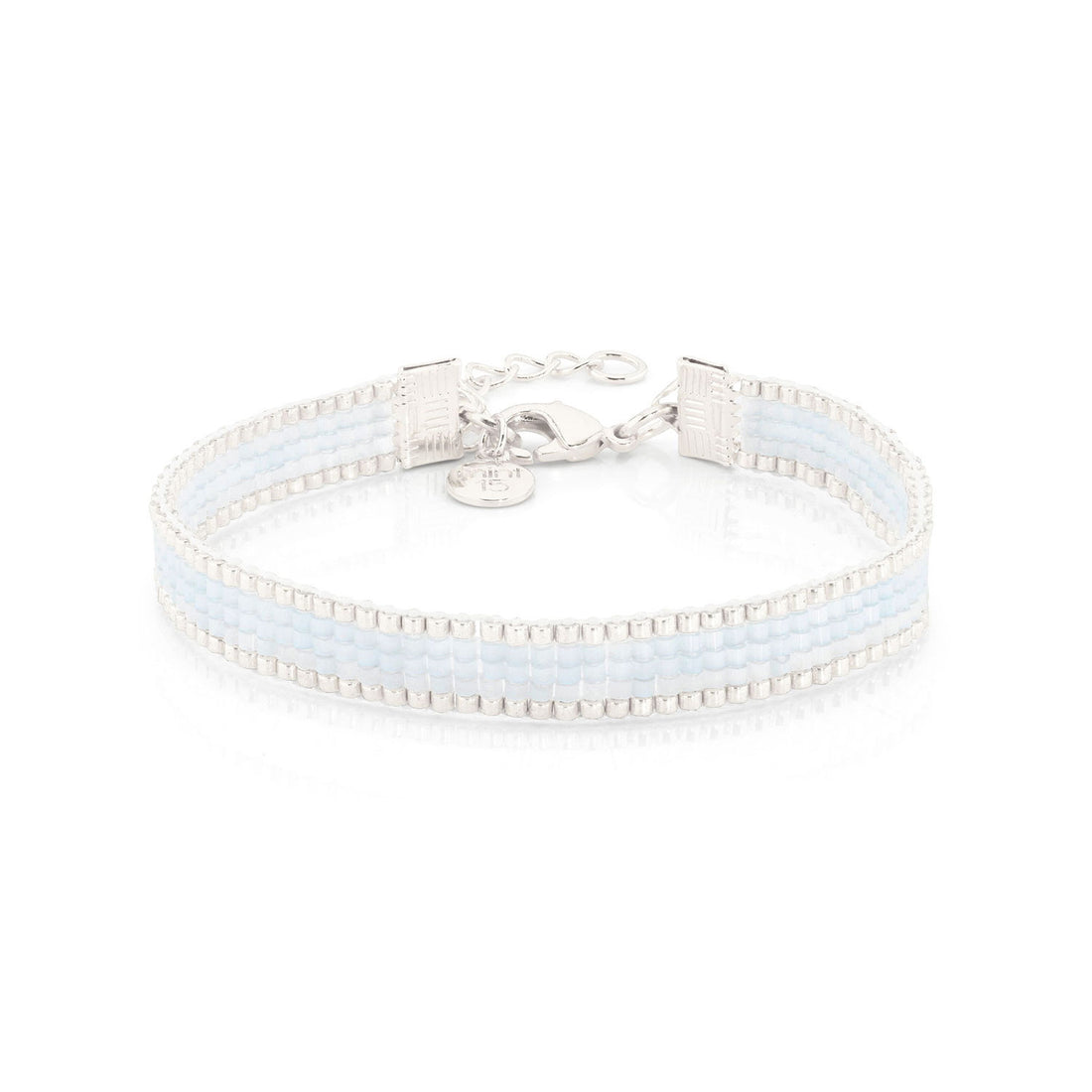 Beaded Bracelet 'Silk Satin' - Soft Aqua Blue