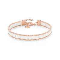 Beaded Bracelet 'Simplicity' - Shiny White